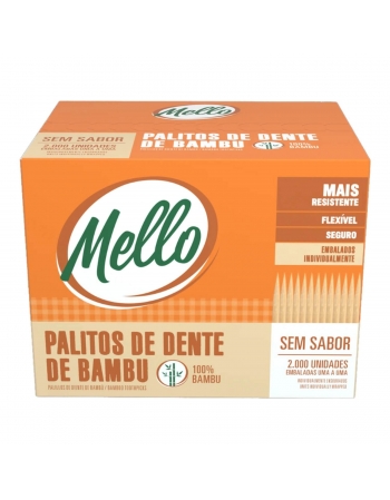 Palito de Dente de Bambu com Sachet Plástico - MELLO