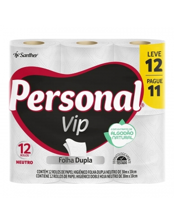 PAPEL HIG. PERSONAL VIP F.DUPLA NEUTRO C/64 ROLOS