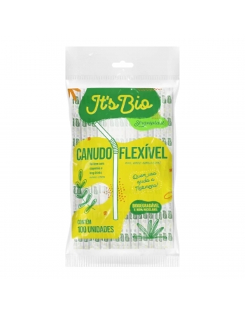 Canudo Flexível 6mm com Sachet Plástico Biodegradável - STRAWPLAST