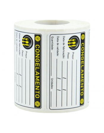 ETIQUETA CONGELAMENTO FOSCO 70 X 40MM C/1000 - 2 CORES