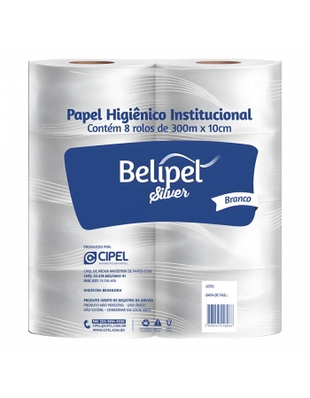 PAPEL HIG. ROLAO 8X300MTS BRANCO - BELIPEL