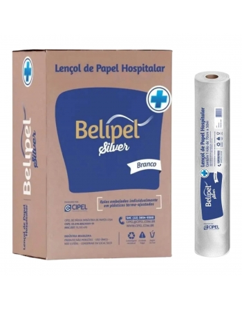 LENCOL DE PAPEL HOSPITALAR 70X50 - C/10 - BELIPEL SILVER