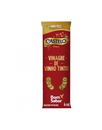 Sachet Vinagre de Vinho Tinto 4mL - BOM SABOR