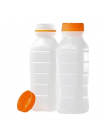 Garrafa Redonda Leitosa 300mL - MULTPLAST