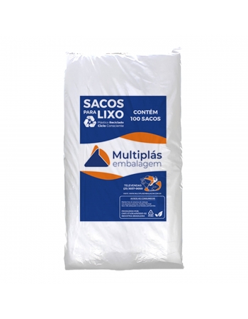 SACO DE LIXO 200LTS TRANSP FORTE C/100