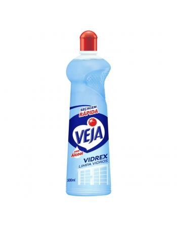 Veja Vidrex Limpa Vidro com Álcool Squeeze 500mL