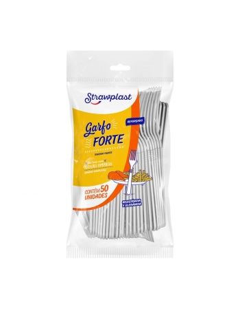 Garfo Master Branco 10x50 (GSB-506) - STRAWPLAST