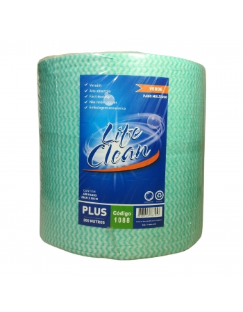 PANO MULTIUSO 28X300MTS - VERDE LIFE CLEAN (1088)