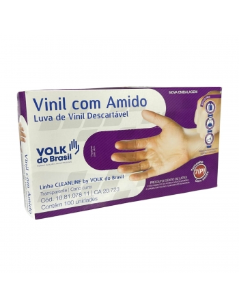 LUVA SILICONE (VINIL) PEQUENA - COM TALCO (VOLK) - CA 20723