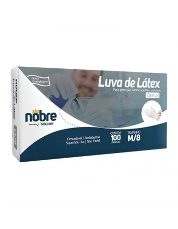 Luva de Látex Média com Talco - NOBRE